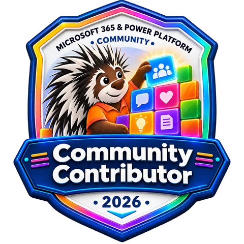 Microsoft 365 and Power Platform Community contributor badge, 2026