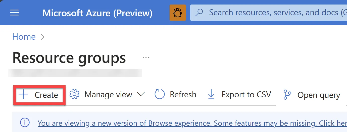 Create Azure Resource Group