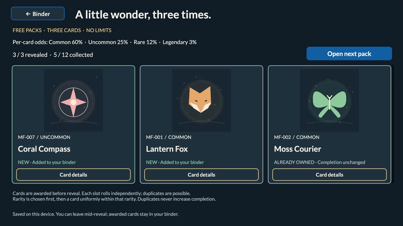 Free pack results in the real Power Apps player