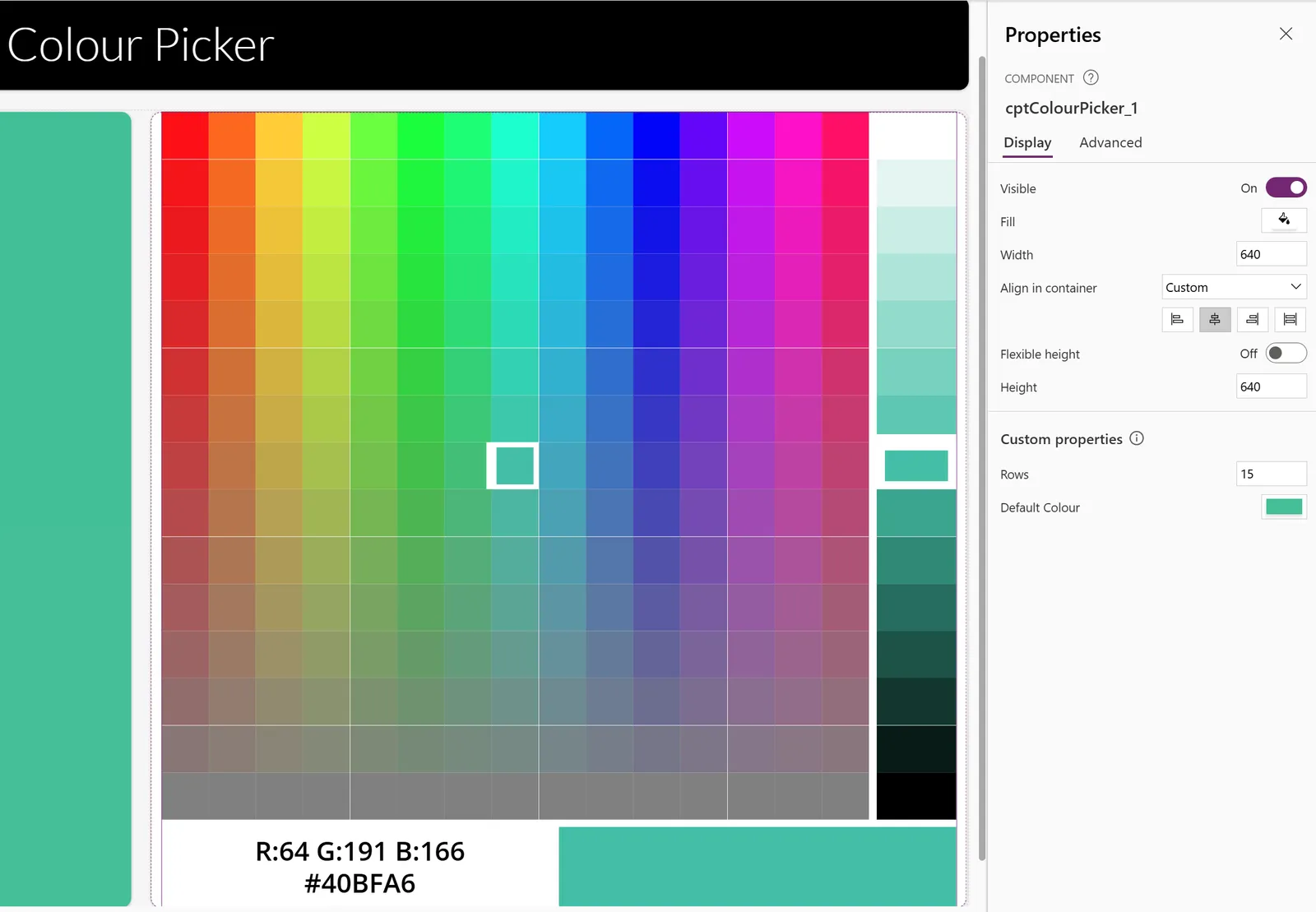 Component Settings