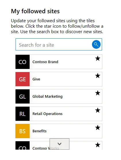 Preview - Follow sites vertical section embed