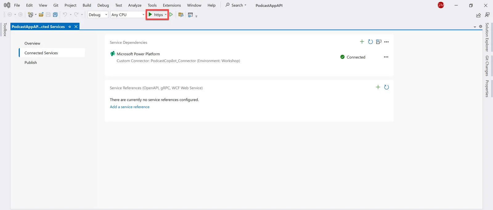 Run Visual Studio project