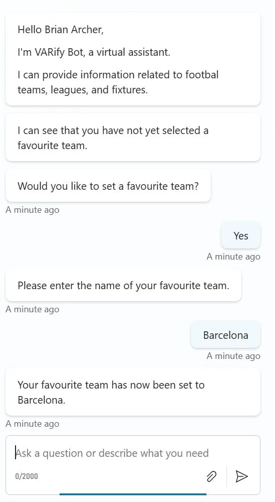 Set favourite team