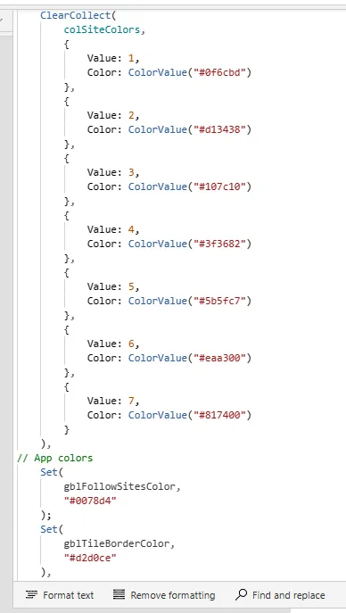 Colors in App OnStart