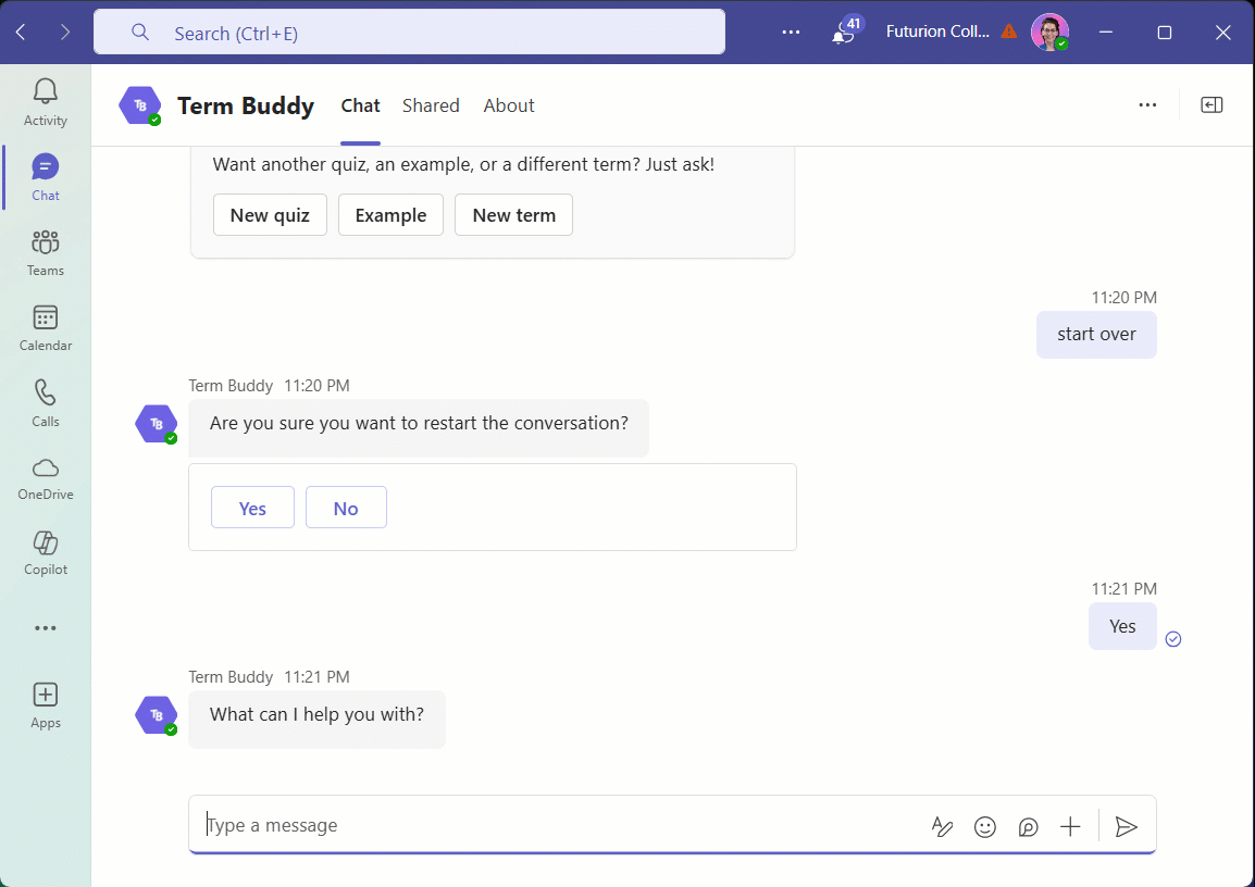 Term Buddy in Teams
