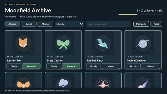 Moonfield Archive in the real Power Apps player