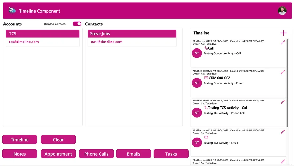 Timeline Component