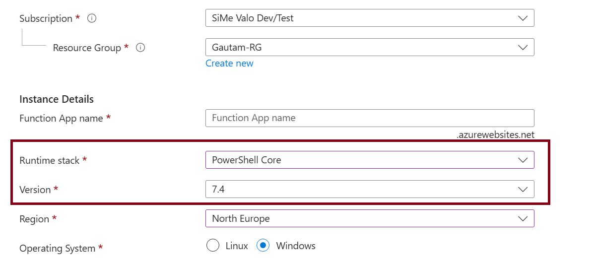 Create function app basics