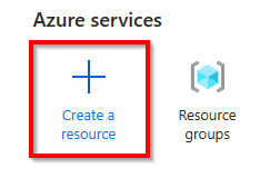 Creating an Azure resource