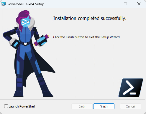 Installation of PowerShell 7 done