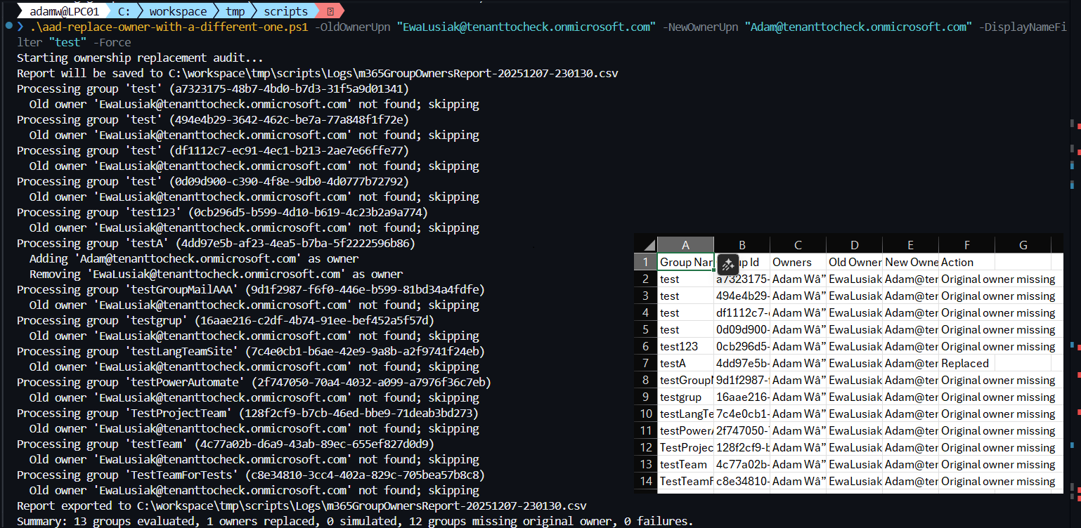 Example CLI for Microsoft 365