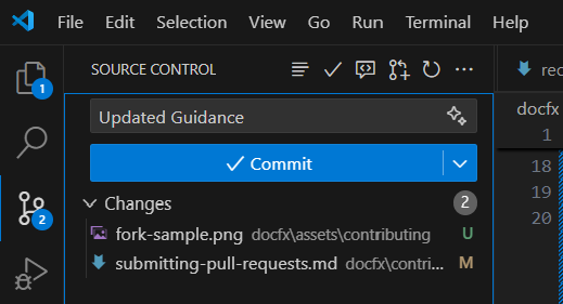 Commit Changes