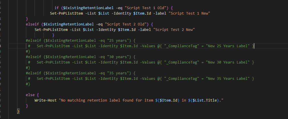 Setup your labels