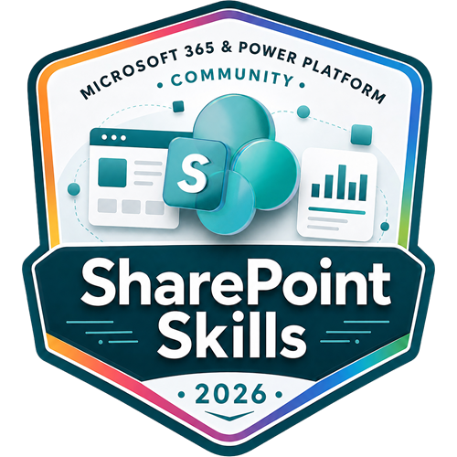 SharePoint Skills 2026 community contributor badge