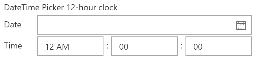 DateTimePicker 12-hour clock