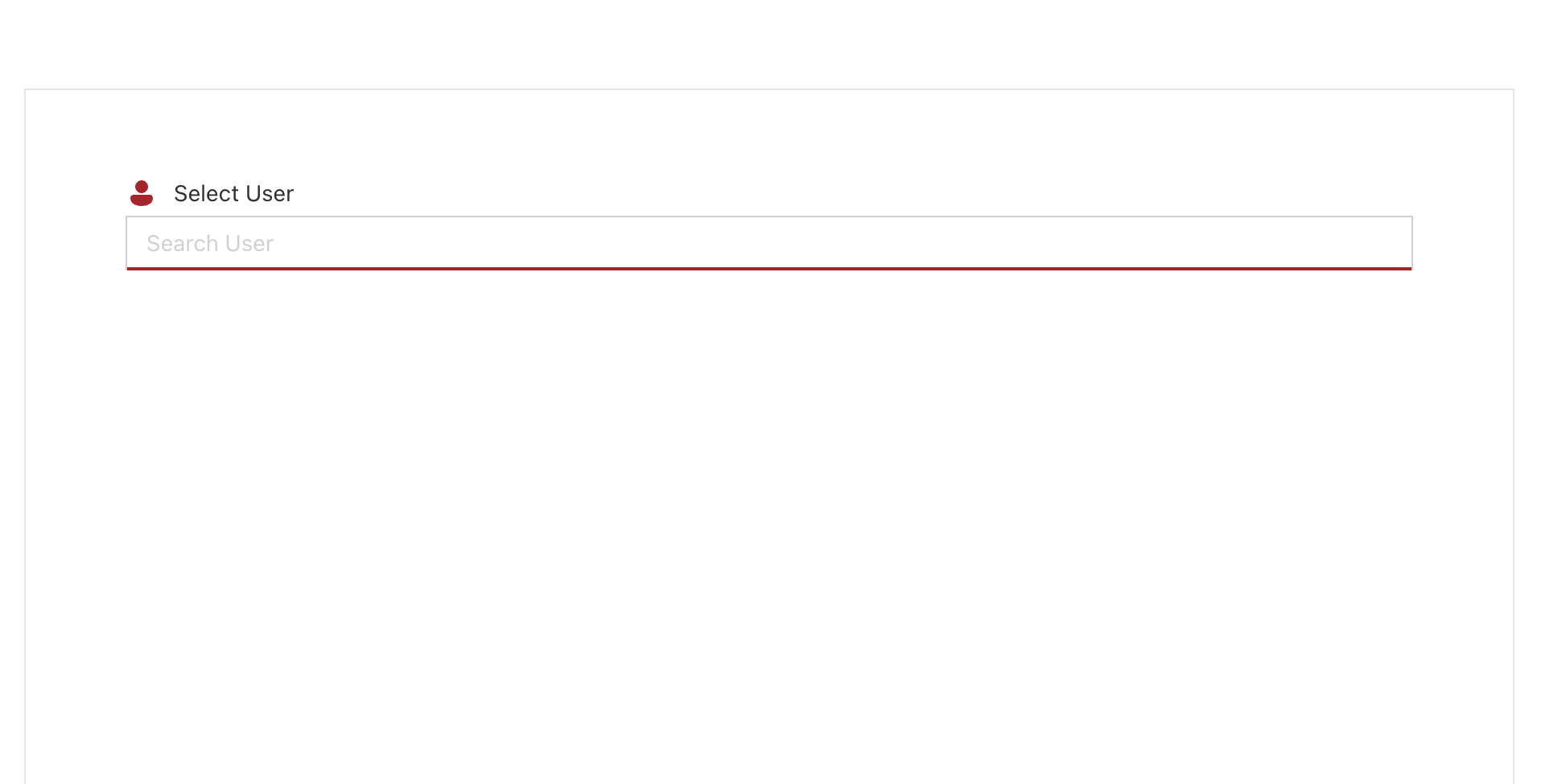 Empty user picker
