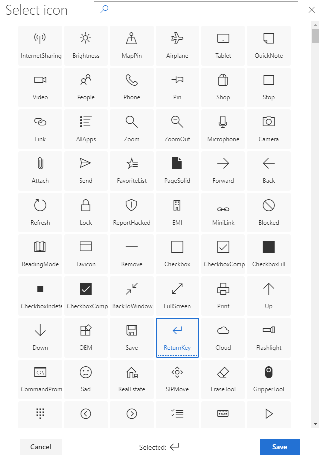 Icon Picker overview