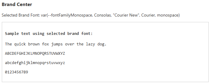 Brand Font Picker with preview