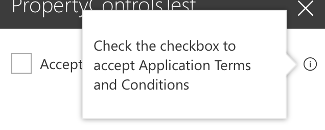 Checkbox field with callout opened