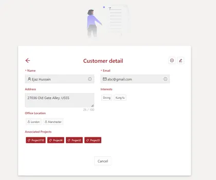 React Form Customizer (Customers)