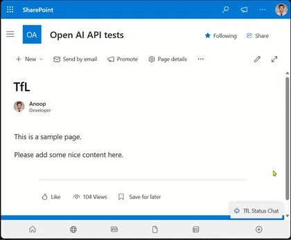 Transport for London (TfL) Status