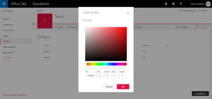 Custom Dialog Sample with Command View Set