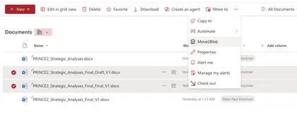 Move Document to Blob Storage Command