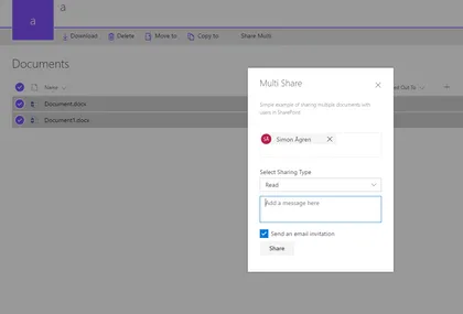 Multishare Command Extension with PnPJs