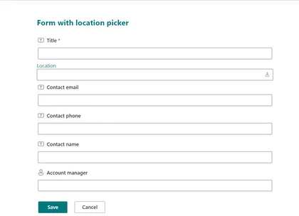 Dynamic Form with location picker