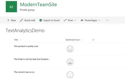 Field Customiser sample using Text Analytics API