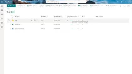Unique permissions on list items
