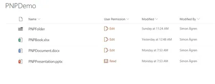 Displaying the current user permission with PNPJs