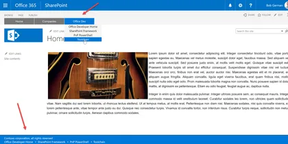 Menu Footer Classic Modern