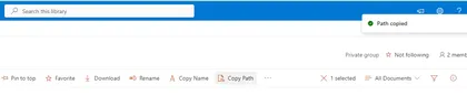 Copy Path and Copy Name List view command set extensions