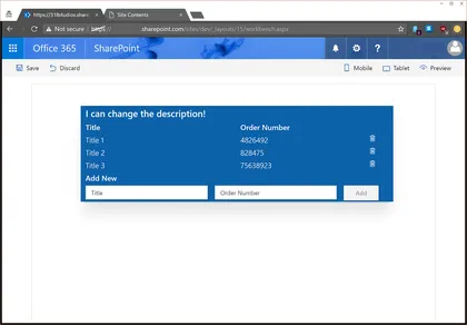 Sample web part showing the use of @pnp/sp library with Knockoutjs