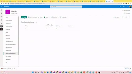 Add Form Customizer to List Web Part