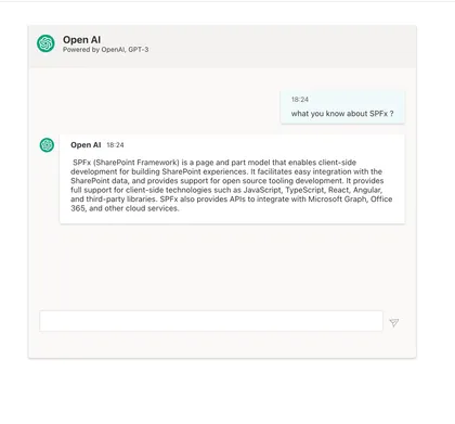 Chat GPT App Web Part