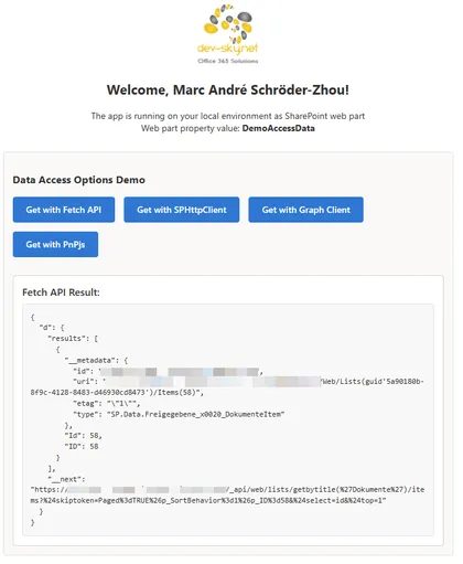 SharePoint - Use different options to access SharePoint data