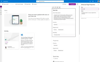 Enhanced Page Properties Web Part