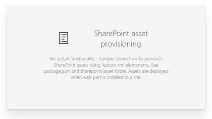 Deployment of SharePoint assets as part of SPFx package