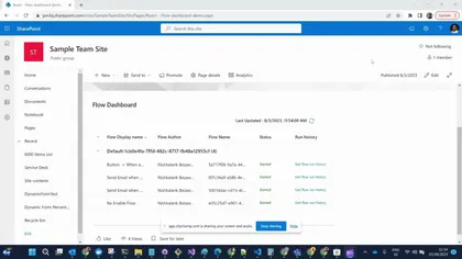 Flow Dashboard Web Part