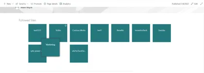 Followed Drag and Drop Grid Web Part