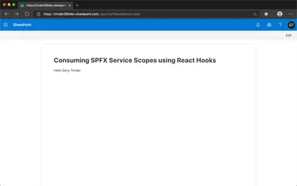 Consuming SPFX Service Scopes using React Hooks