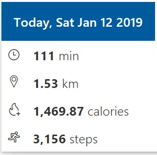 Web part displaying Google Fit information