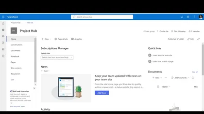 Subscription Manager Web Part