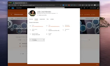 Manage Profile Card Properties Web Part