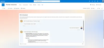 Copilot Agent - HR Assistant
