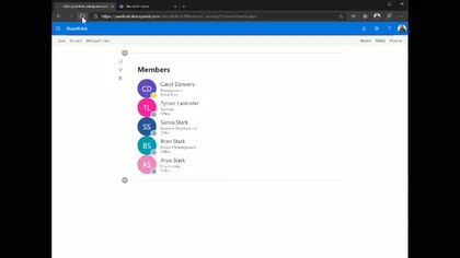 Group members list with Presence information web part