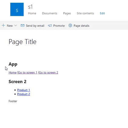 Multi screen web part sample