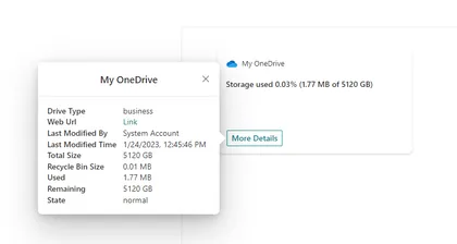 My OneDrive Info